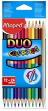 MAPED színes ceruza készlet, háromszögletű, Color`Peps Duo, 12 db-os